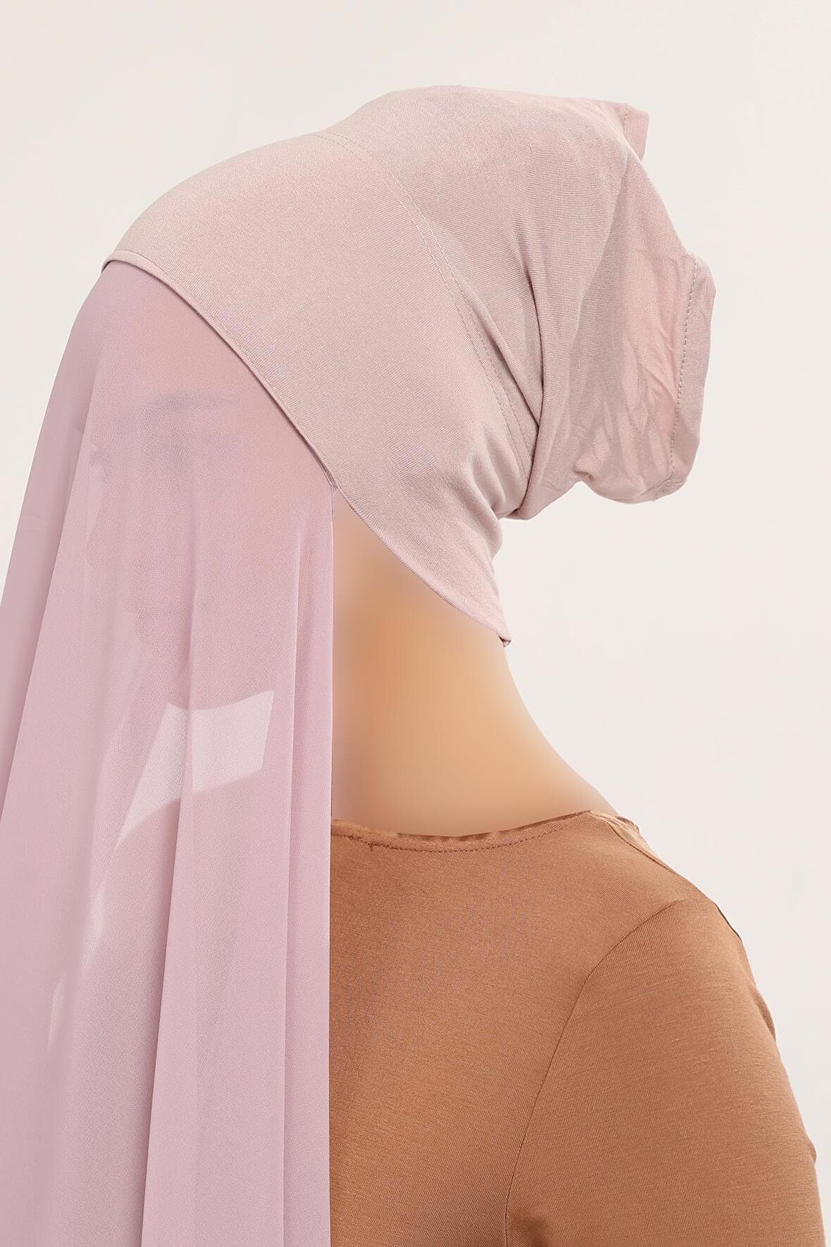 Hazır Pratik Lüks  Boru Boneli Şifon Şal