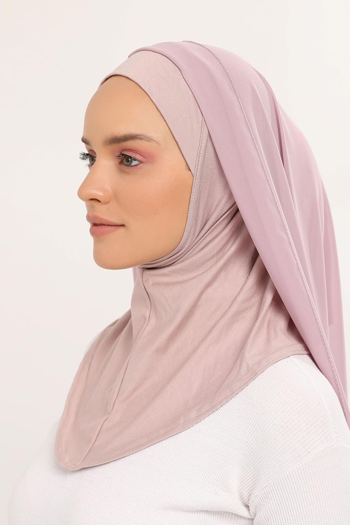 Hazır Lüks Pratik Hijablı  Şifon Şal