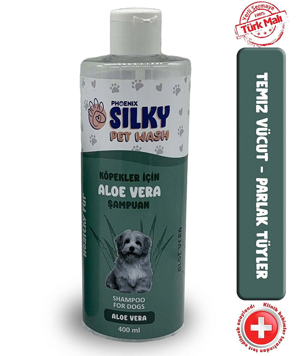 SilkyPetWash - Köpeklere özel Doğal AloeVera Özlü Şampuan - 400ml