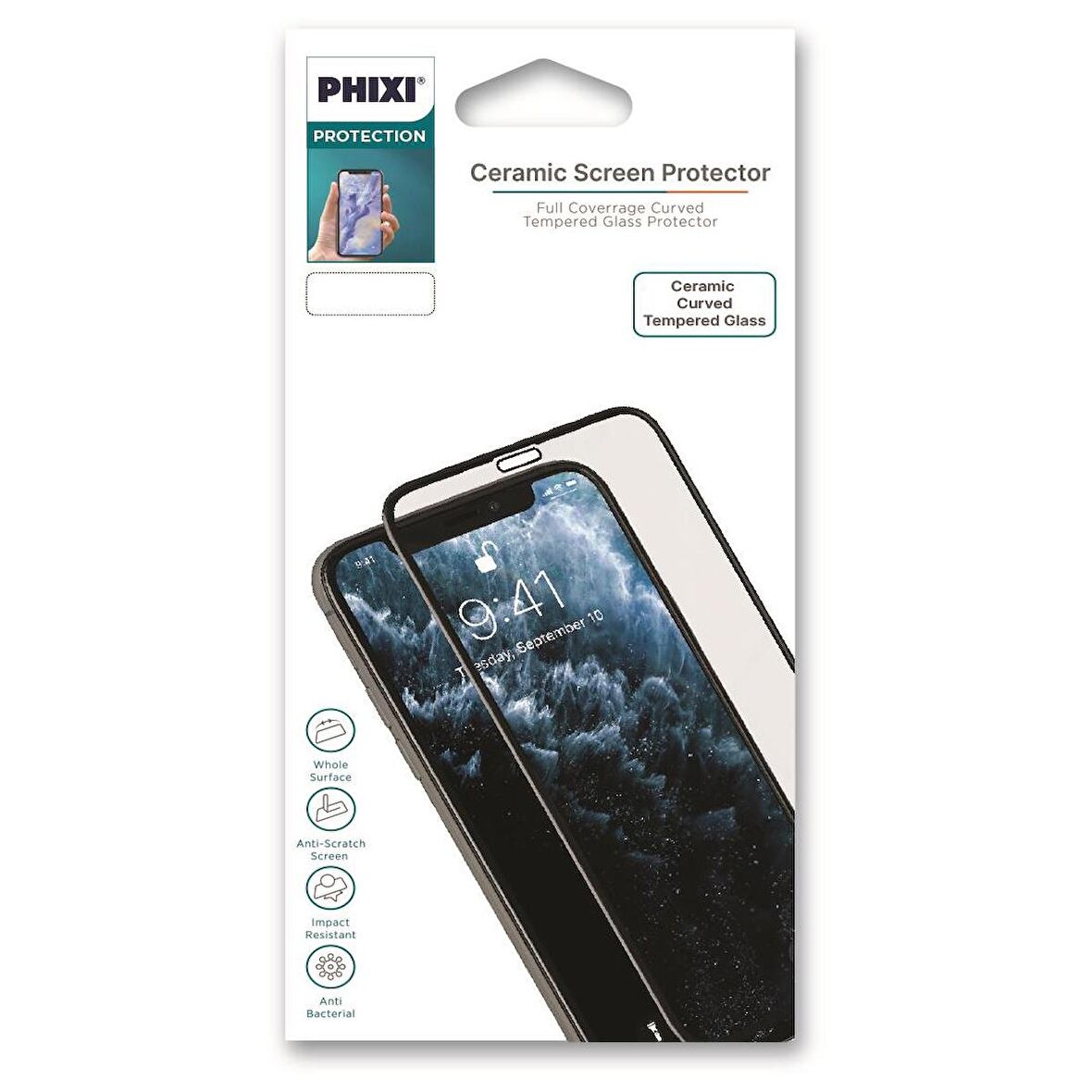 Phixi 9H Ceramic Huawei Mate 20 Lite Siyah Ekran Koruyucu