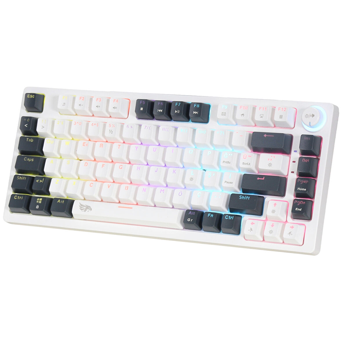 Gameagle Strike Compact MK-81X1BAB Mekanik Rainbow Işıklı Blue Switch Gamer Oyuncu Klavye 81 Tuşlu