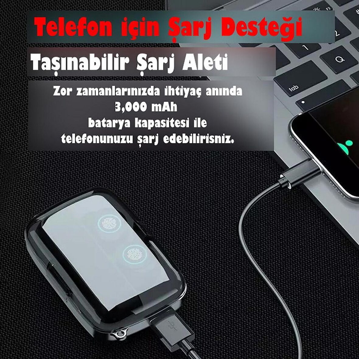 TT Damix M10 Bluetooth Kablosuz Led Gösterge Panelli Kulak İçi Oyuncu Kulaklığı