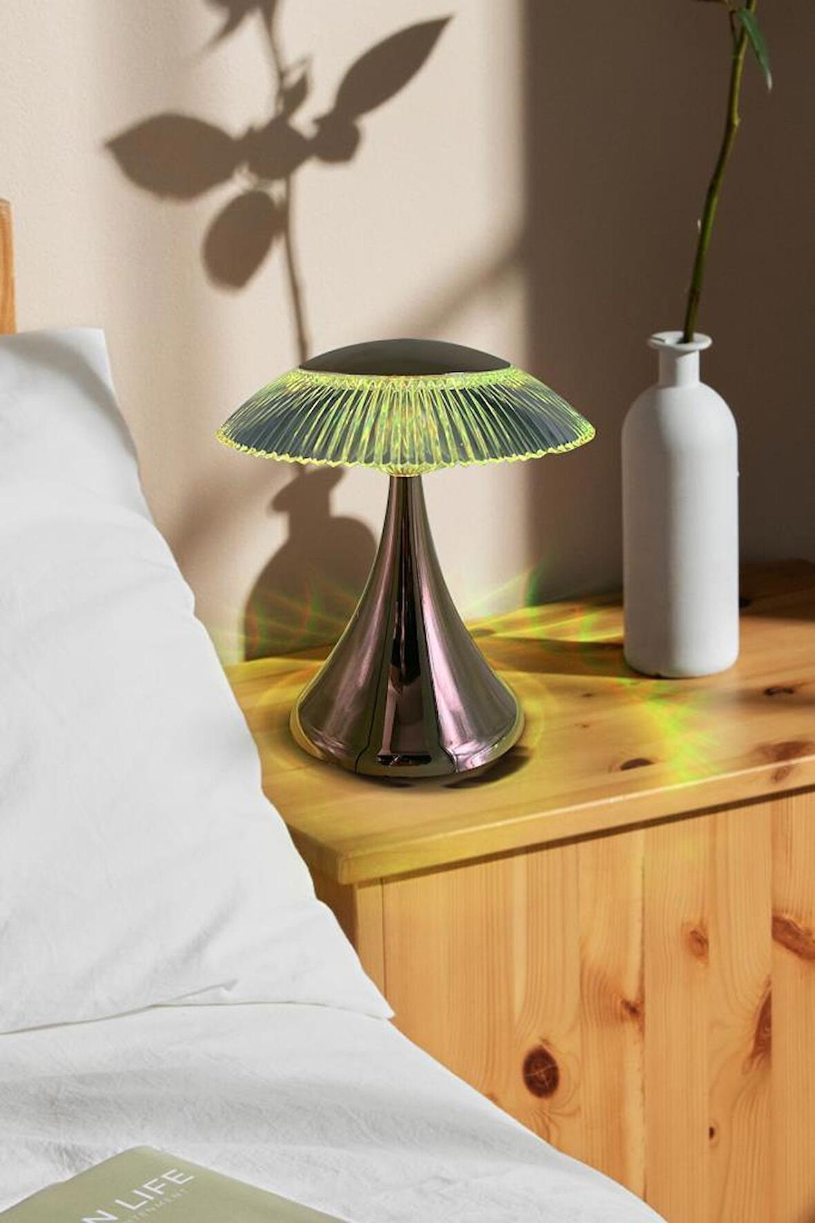 LW-31 Abajur Kristal Elmas Masa Lambası Romantik Akrilik Led Gece Lambası Gold