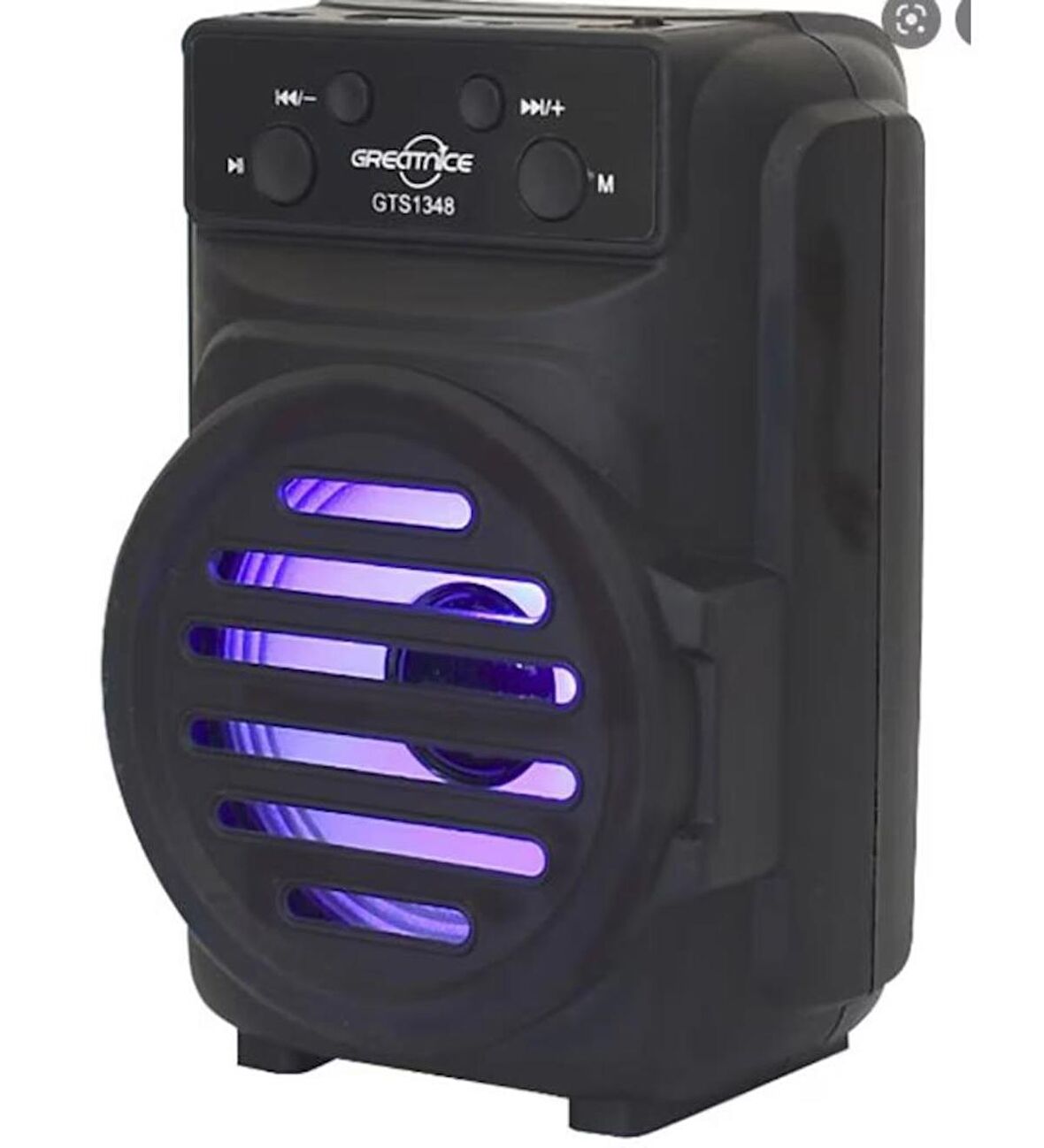 GTS-1348 Rgb Ledli Bluetooth Hoparlör Usb-Tf-Fm Radyo Siyah