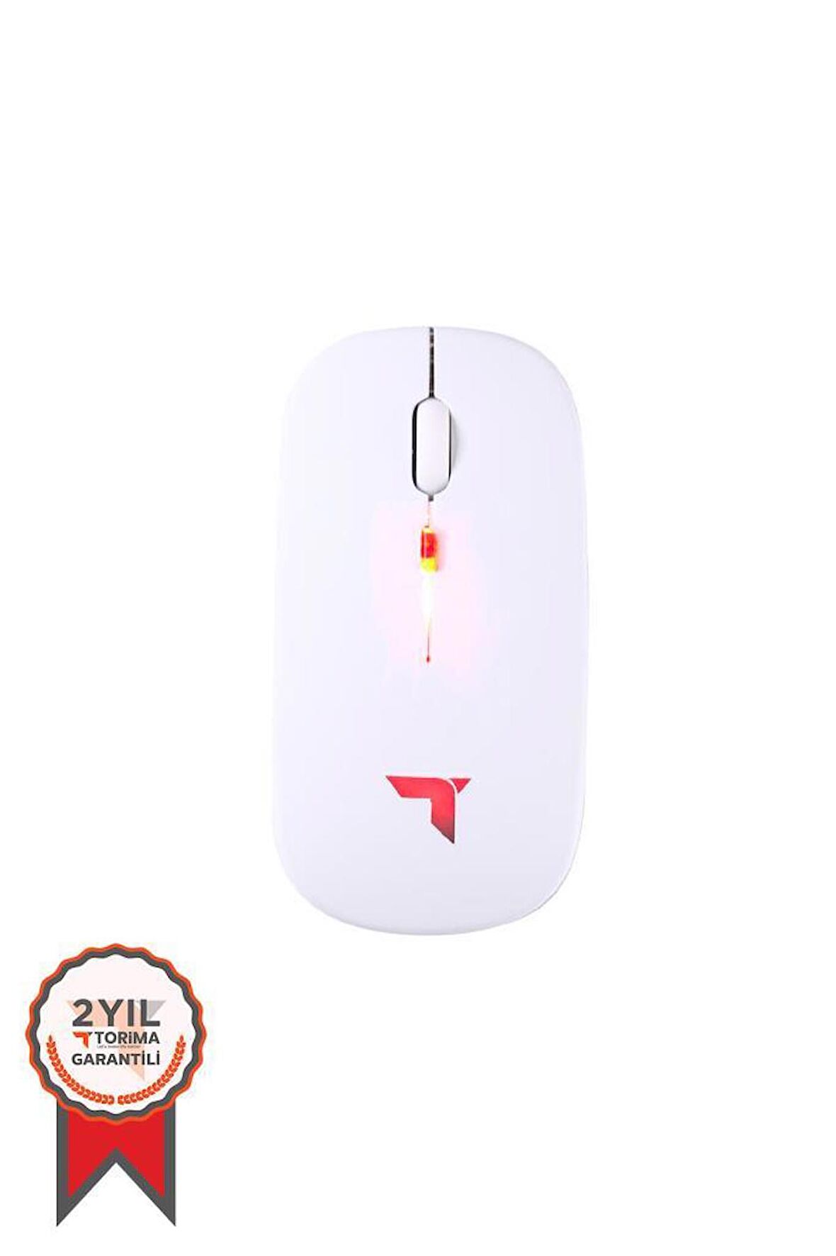 Torima TM-12 Ergonomik Rgb Işıklı Kablosuz Beyaz Optik Mouse