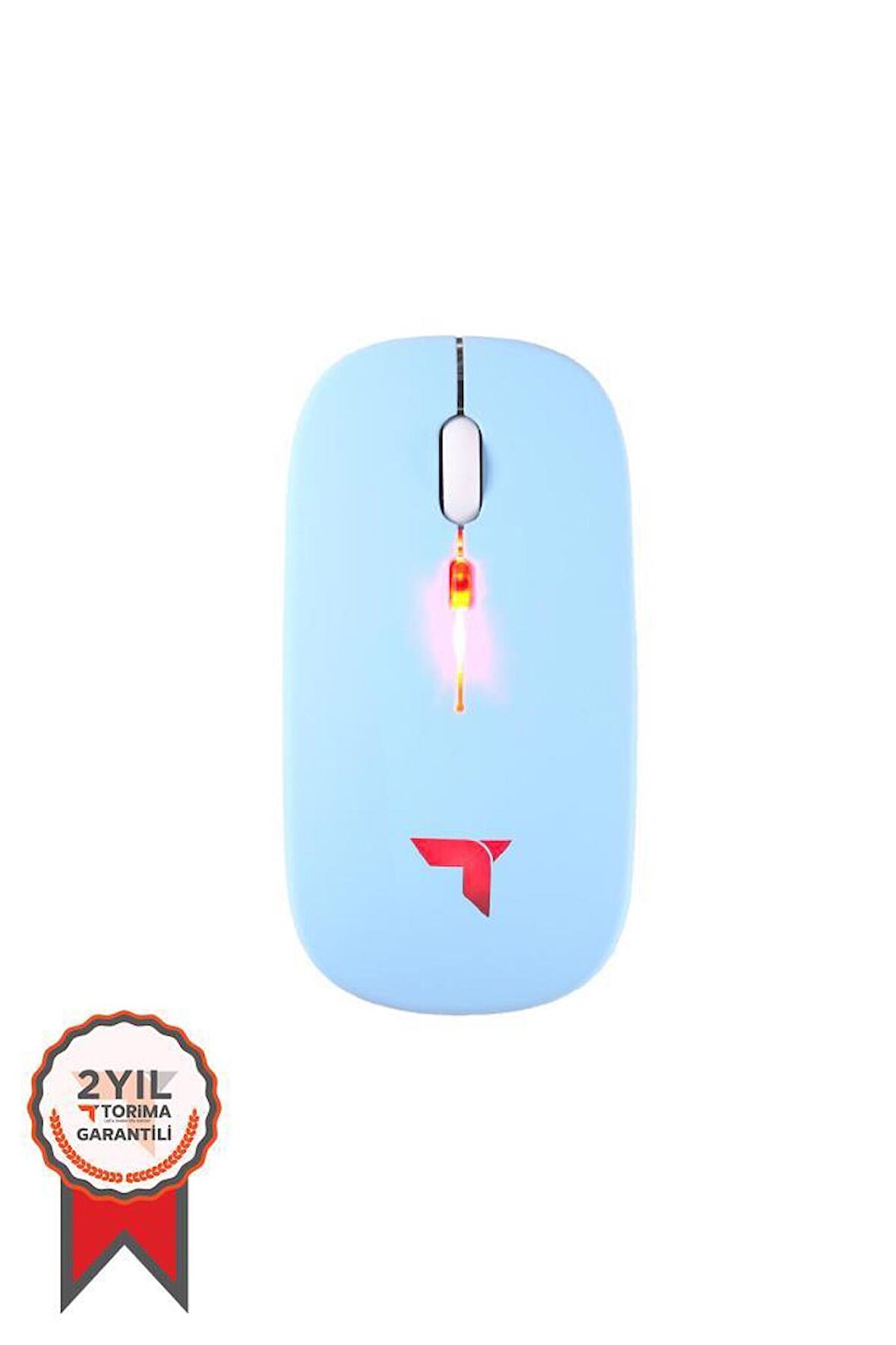 Torima TM-12 Şarjlı Ergonomik Rgb Işıklı Kablosuz Mavi Optik Mouse