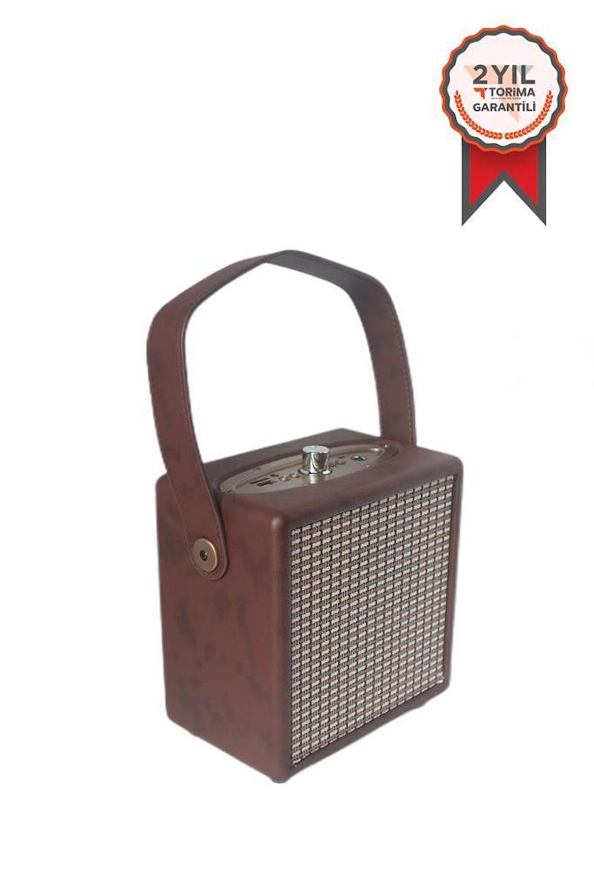 Torima X2 Taşınabilir Wooden Case Bluetooth Hoparlör Kahverengi