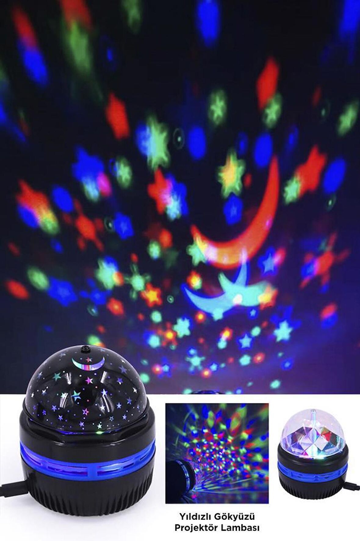 Torima LW-36 Siyah Starry Led Lazer Projektör Gece Lambası