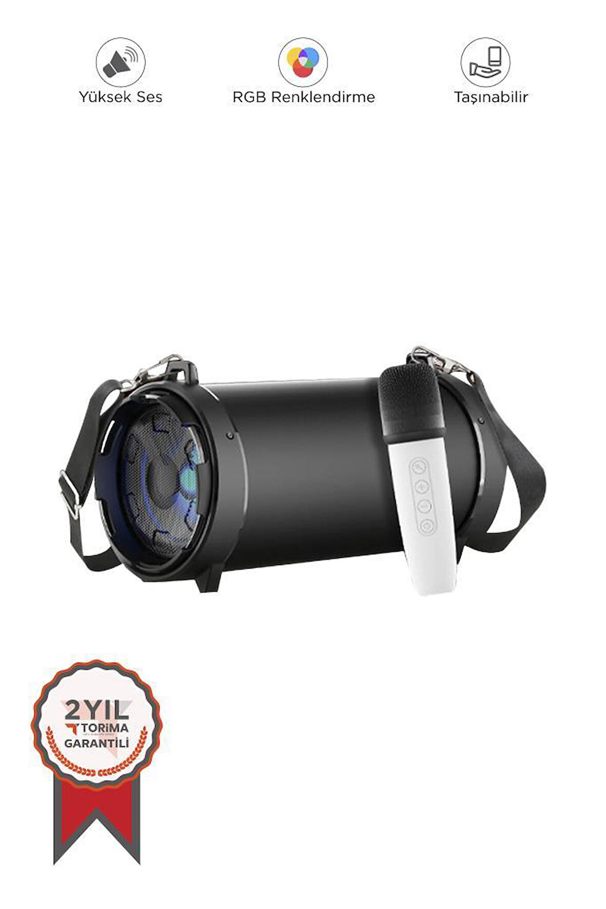 Torima KTS-1815 Karaoke Mikrofonlu Bluetooth Hoparlör Siyah 