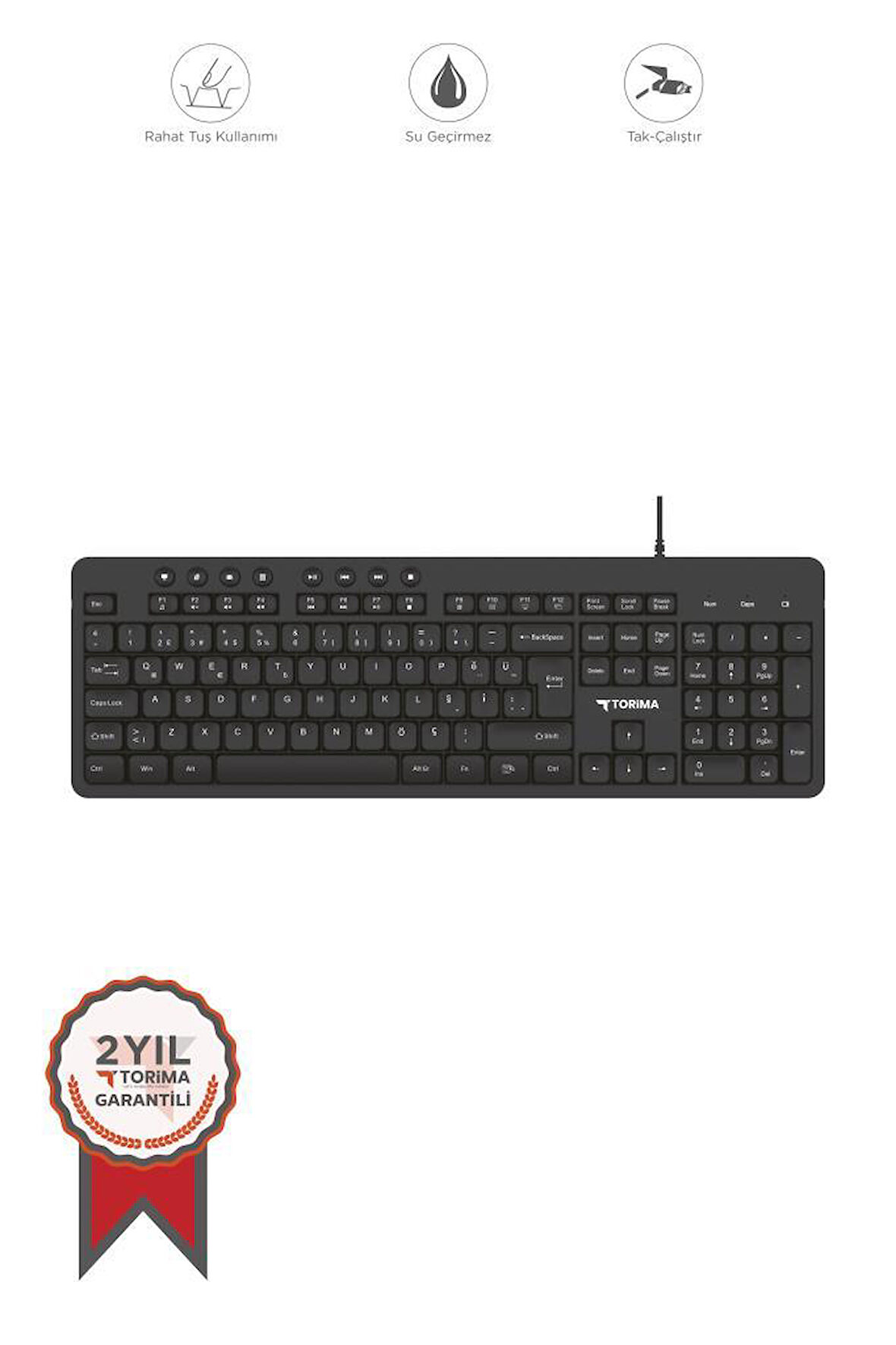 Torima TK-07 Siyah Multimedya Kablolu Q Klavye Gaming Keyboard