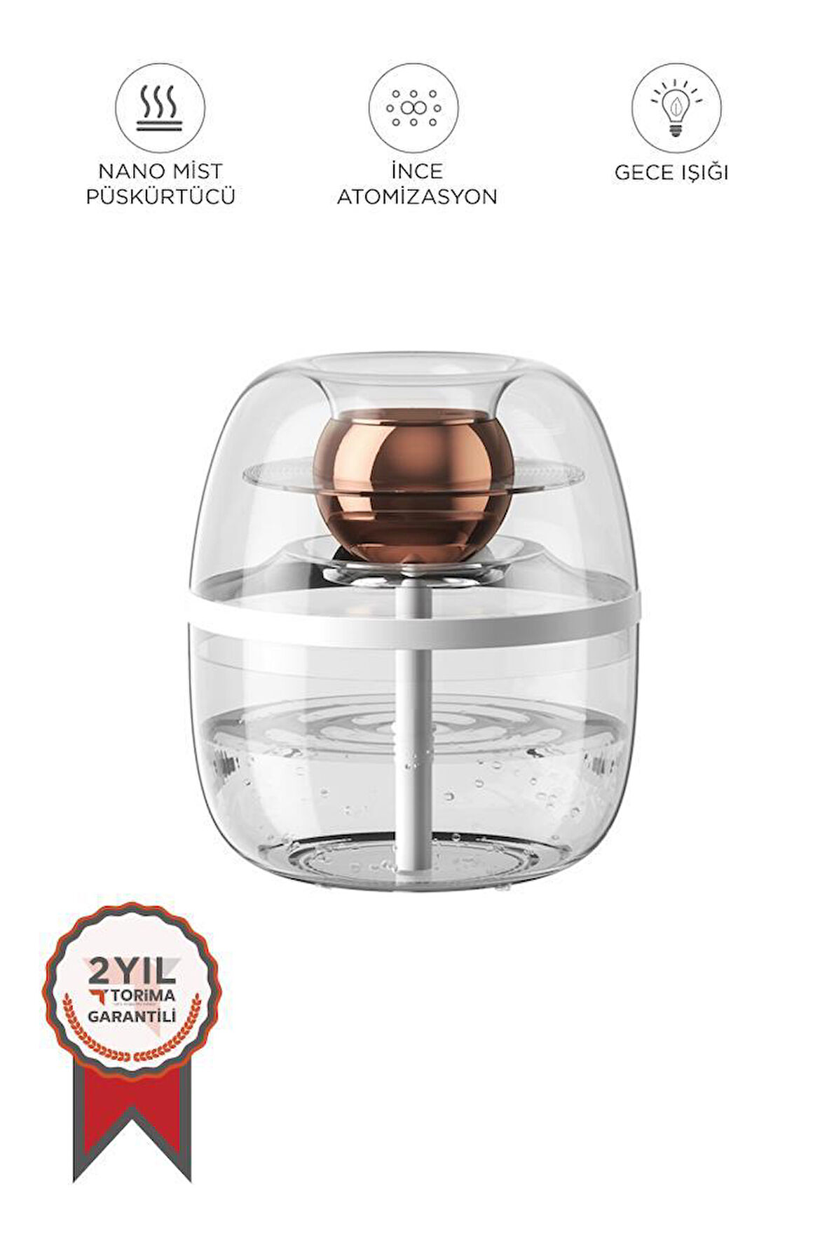 Torima K30 Humidifier Hava Nemlendirici Aroma Terapili Buhar Makinesi