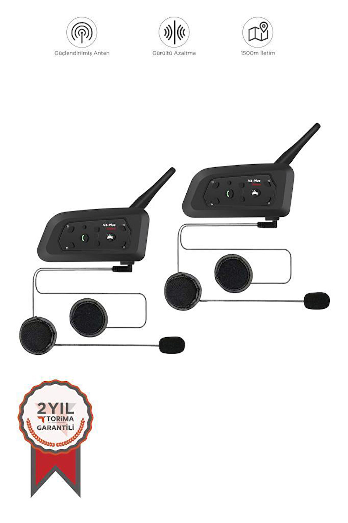 Torima Ejeas V6PRO+ Double 2li Helmet İnterkom Motosiklet İntercomu Kask Kulaklığı