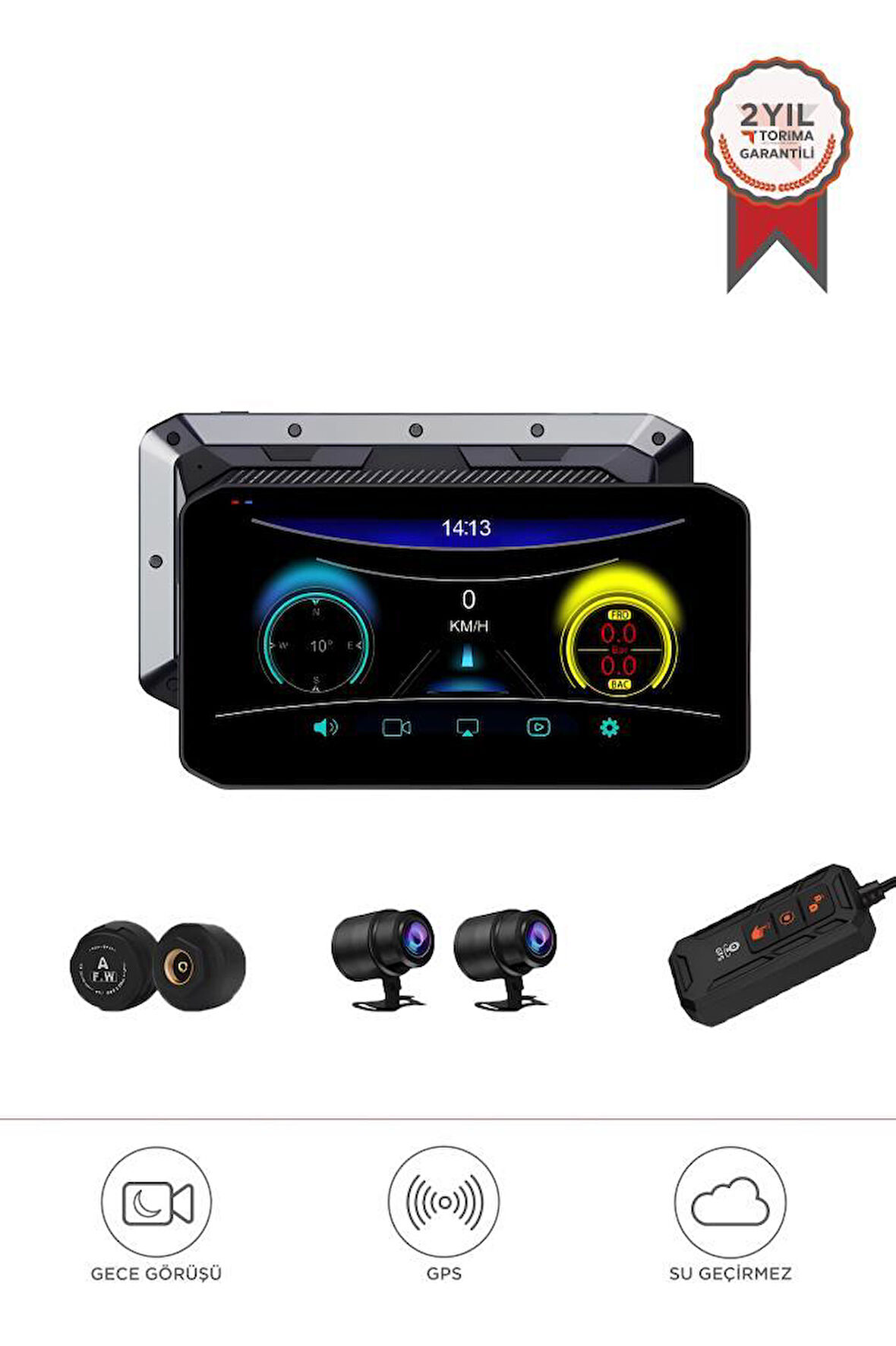 Torima M8E Siyah Ultra Hd Wifi Aksiyon Kamerası Motosiklet Gözetleme Kamerası