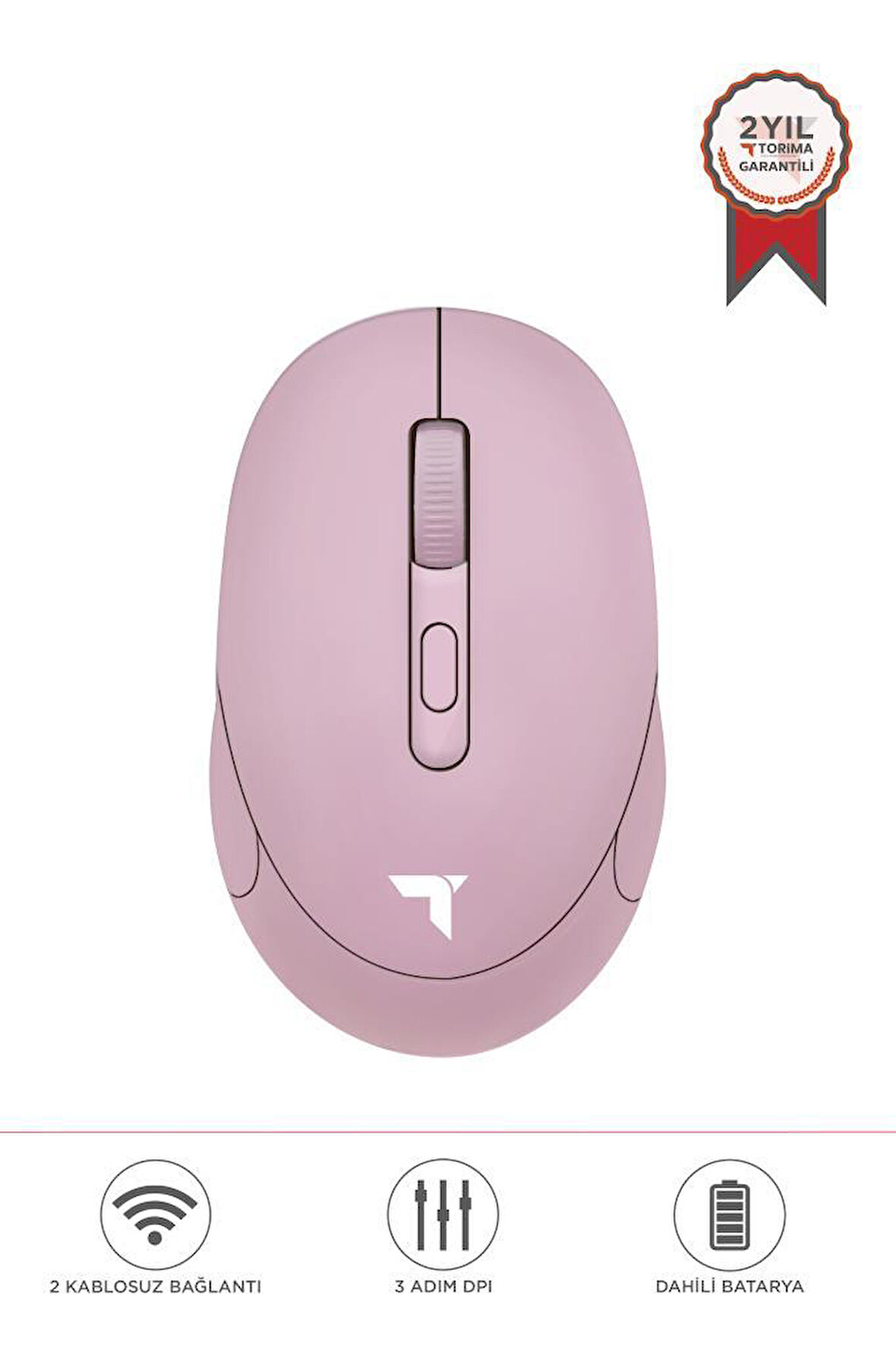 Torima TM-17 Pembe Çift Modlu Sessiz Kablosuz Mouse Fare