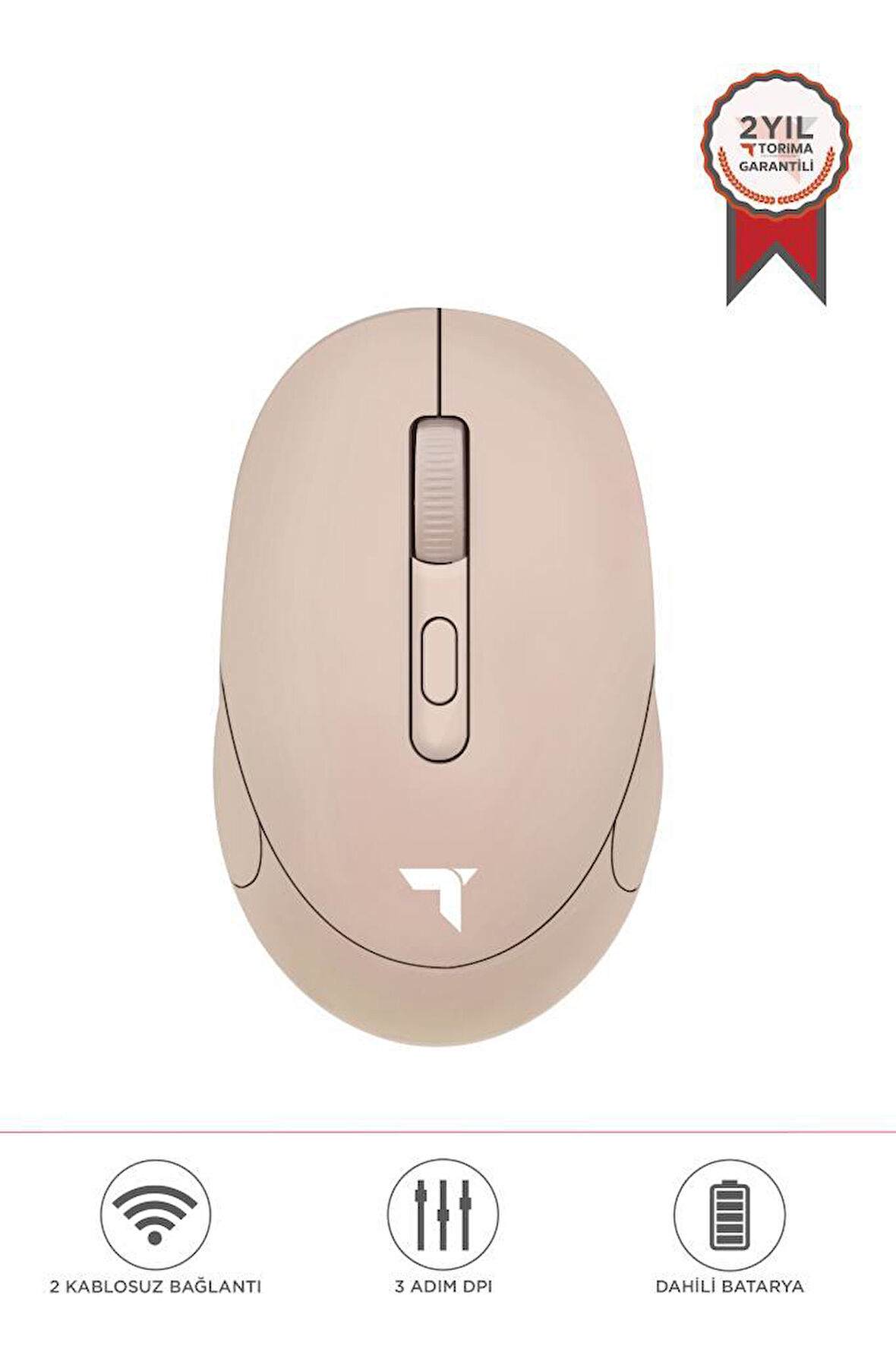 Torima TM-17 Haki Çift Modlu Sessiz Kablosuz Mouse Fare