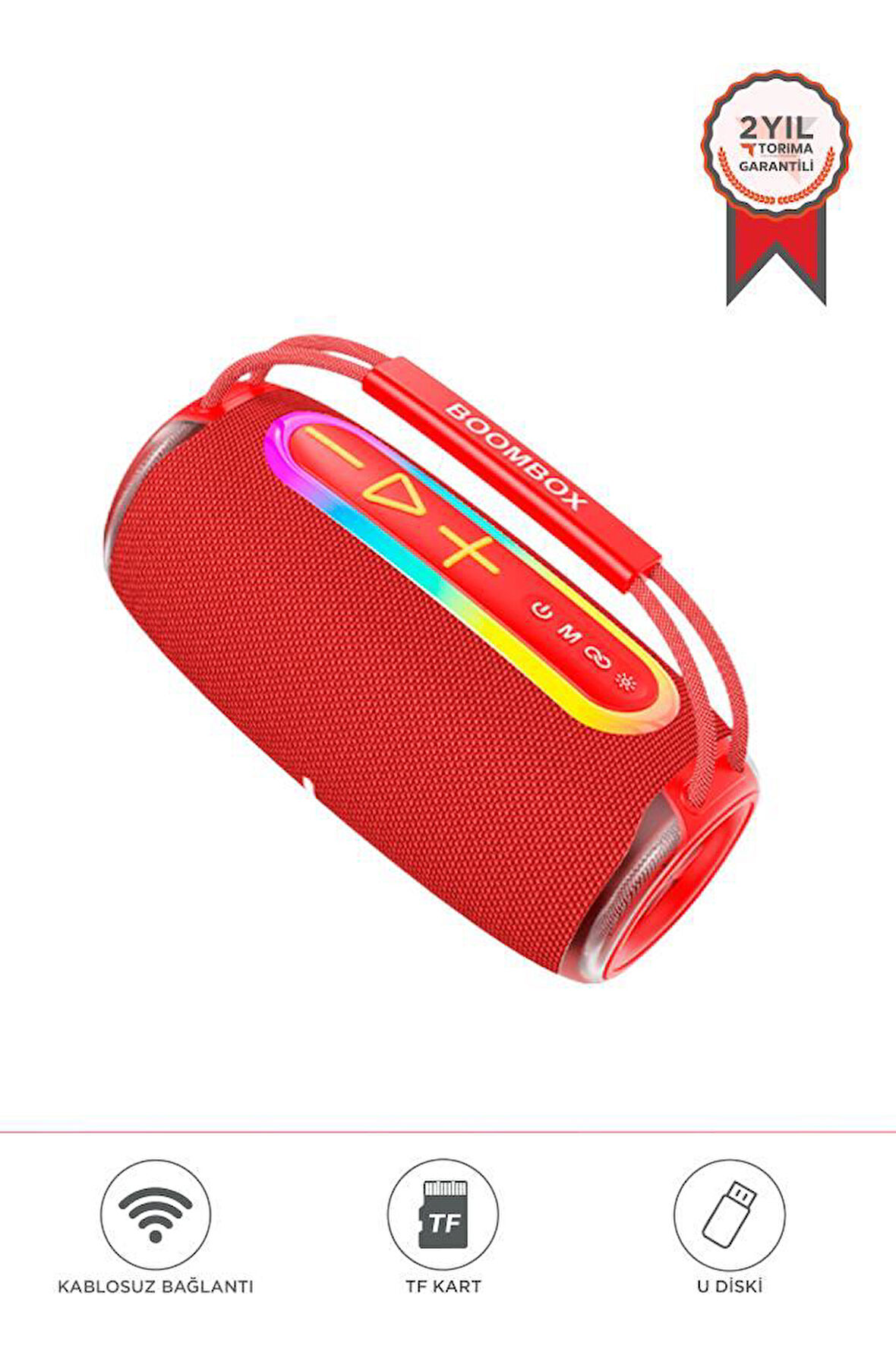 Torima BOOMBOX680 Kırmızı IPX6 Kablosuz 30W Bluetooth Hoparlör Speaker