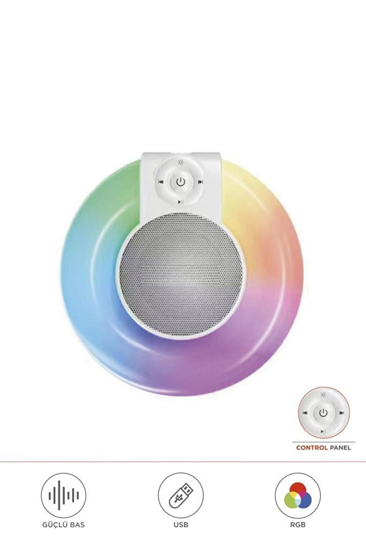 D65 Beyaz RGB Işıklı Kablosuz Bluetooth Hoparlör