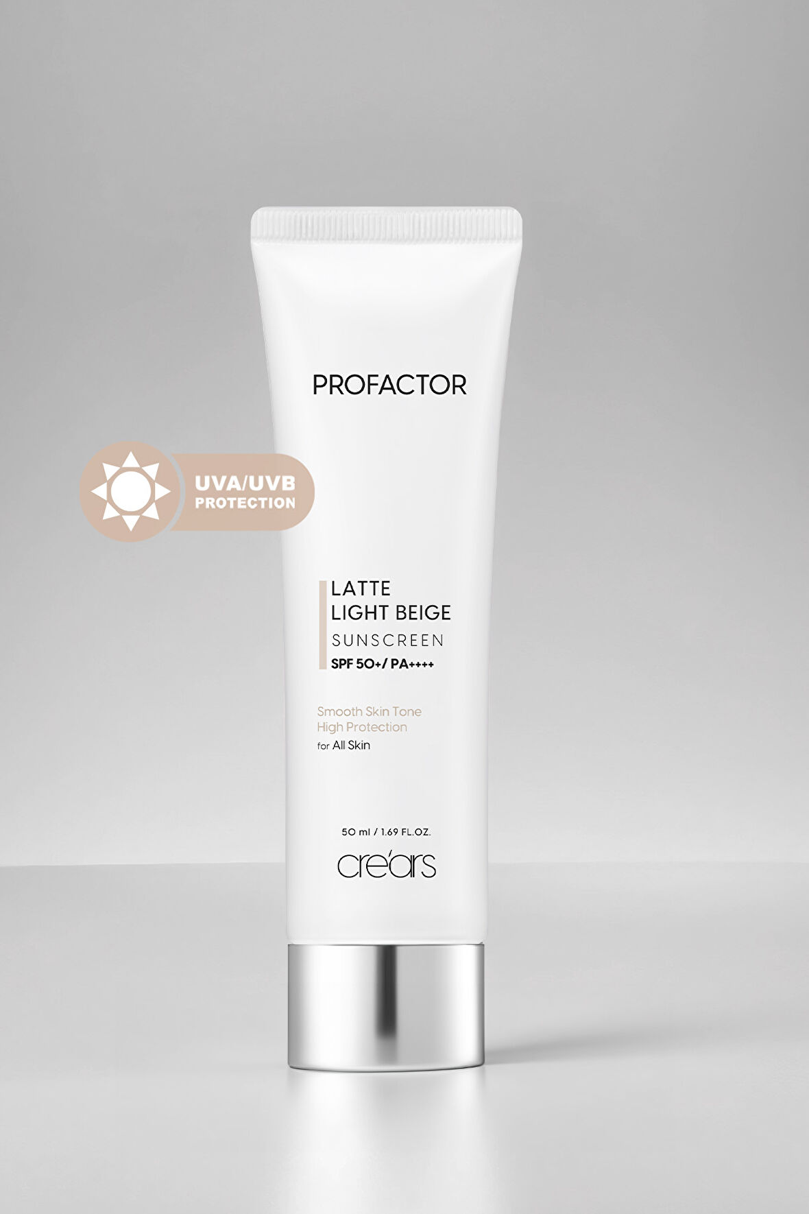 Hafif Kapatıcı Pürüzsüz Görünüm Sunan Güneş Kremi Cre'ars Profactor Lette Sunscreen (Light Beige)