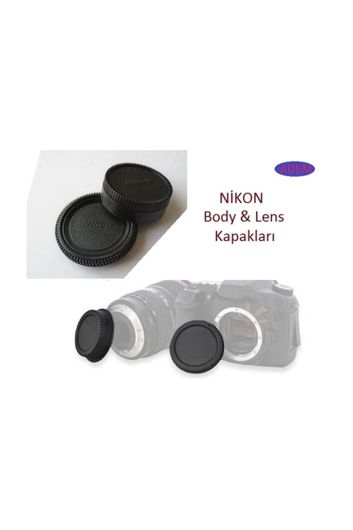 Ni?kon 18-55mm Lens Arka Kapaği Ni?kon Body Ön Kapaği