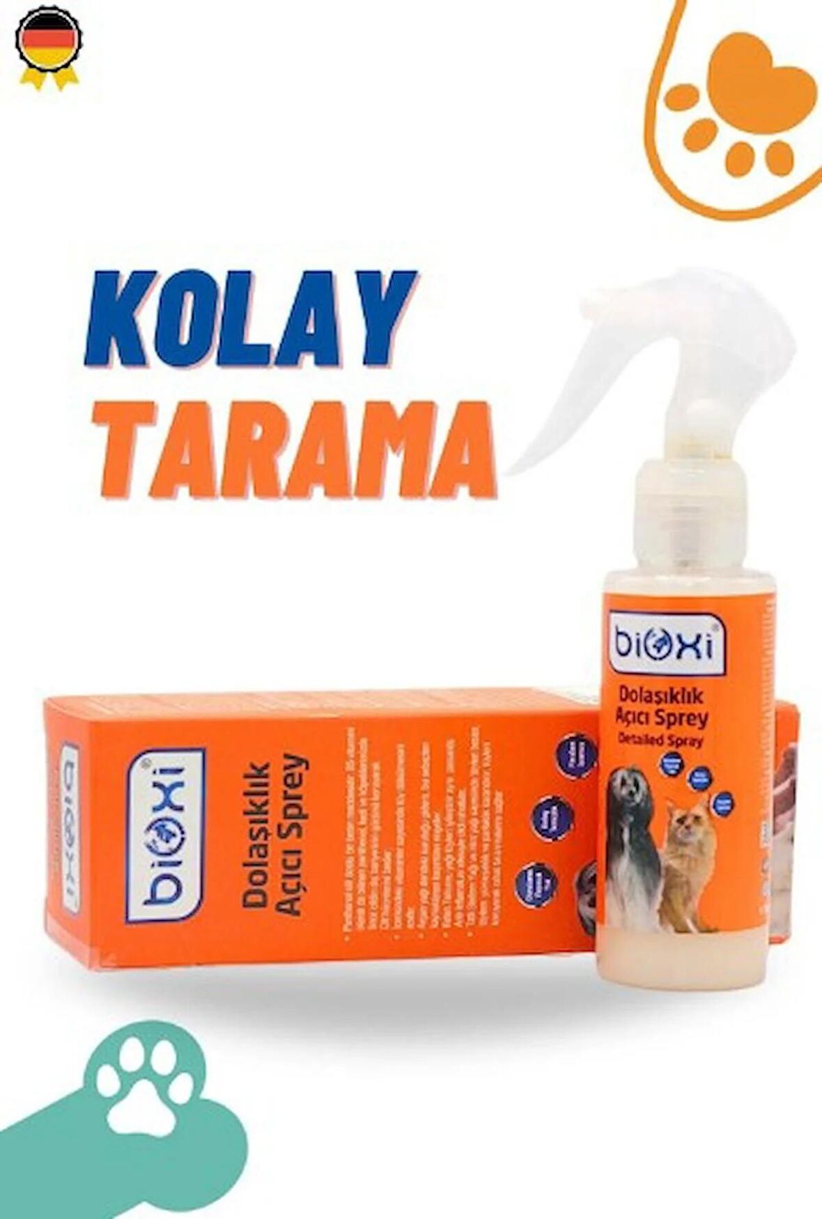 Bioxi® Dolaşıklık/kıtık Açıcı Kolay Tarama Spreyi 100 ml 3,4 Floz Spreyli