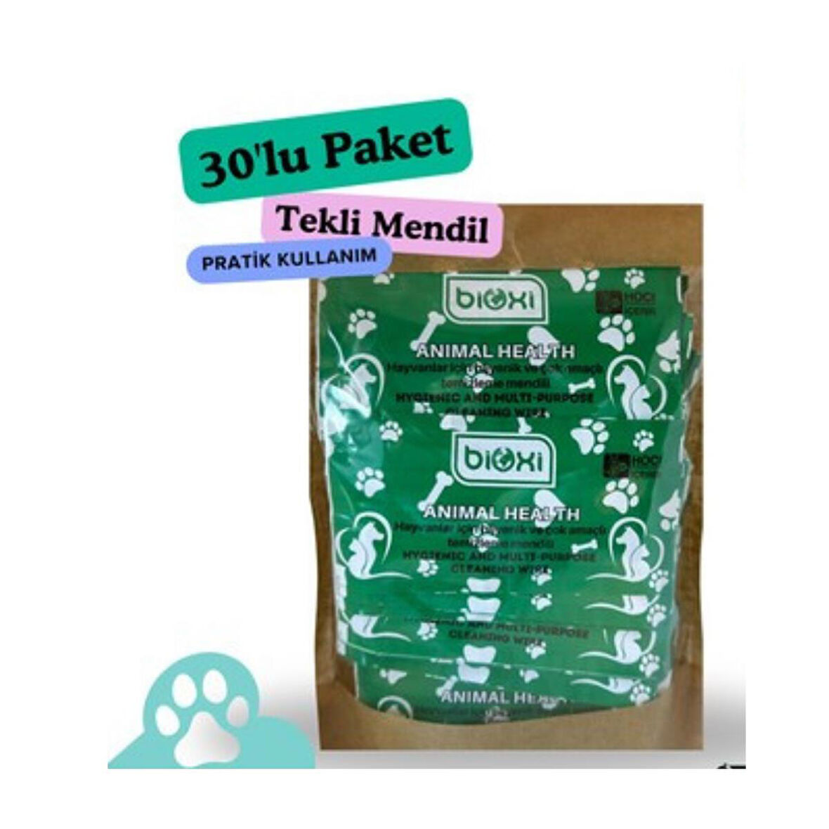 BİOXİ ANİMAL HEALTH ÇOK AMAÇLI 30'LU MENDİL