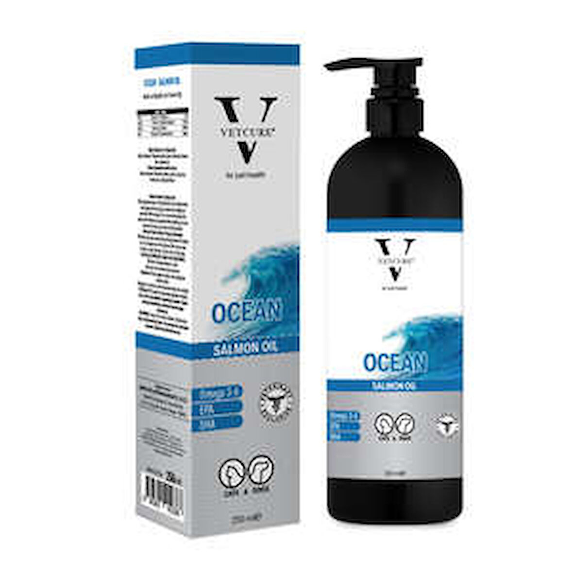 Vetcure Ocean Salmon Oil Kedi ve Köpekler İçin Somon Yağı Desteği 250 ML