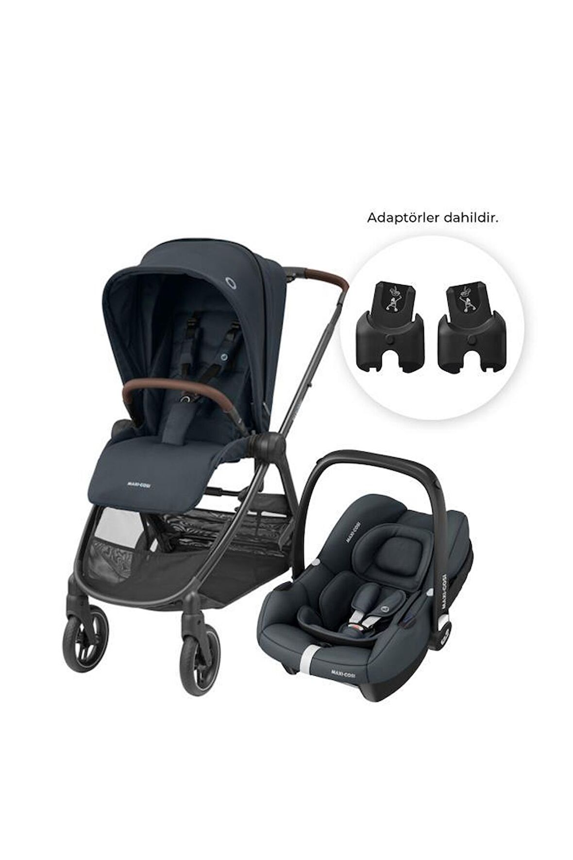 Maxi-Cosi Street-CabrioFix I-Size Ekstra Portbebeli Çift Yönlü Seyahat Sistem Bebek Arabası Essential Graphite