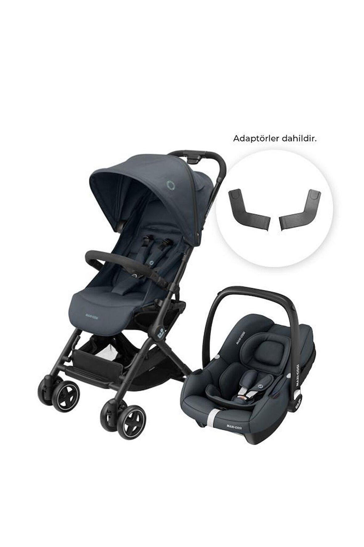 Maxi-Cosi Lara2-CabrioFix I-Size Ultra Kompakt Kabin Boy Seyahat Sistem Bebek Arabası Essential Graphite