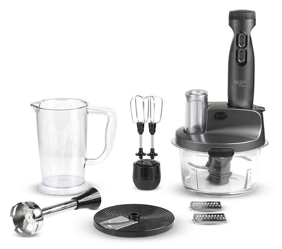 LEGGNO LE-GRMBLSET101MGR GOURMET PRO BLENDER SETI METALIK GRI