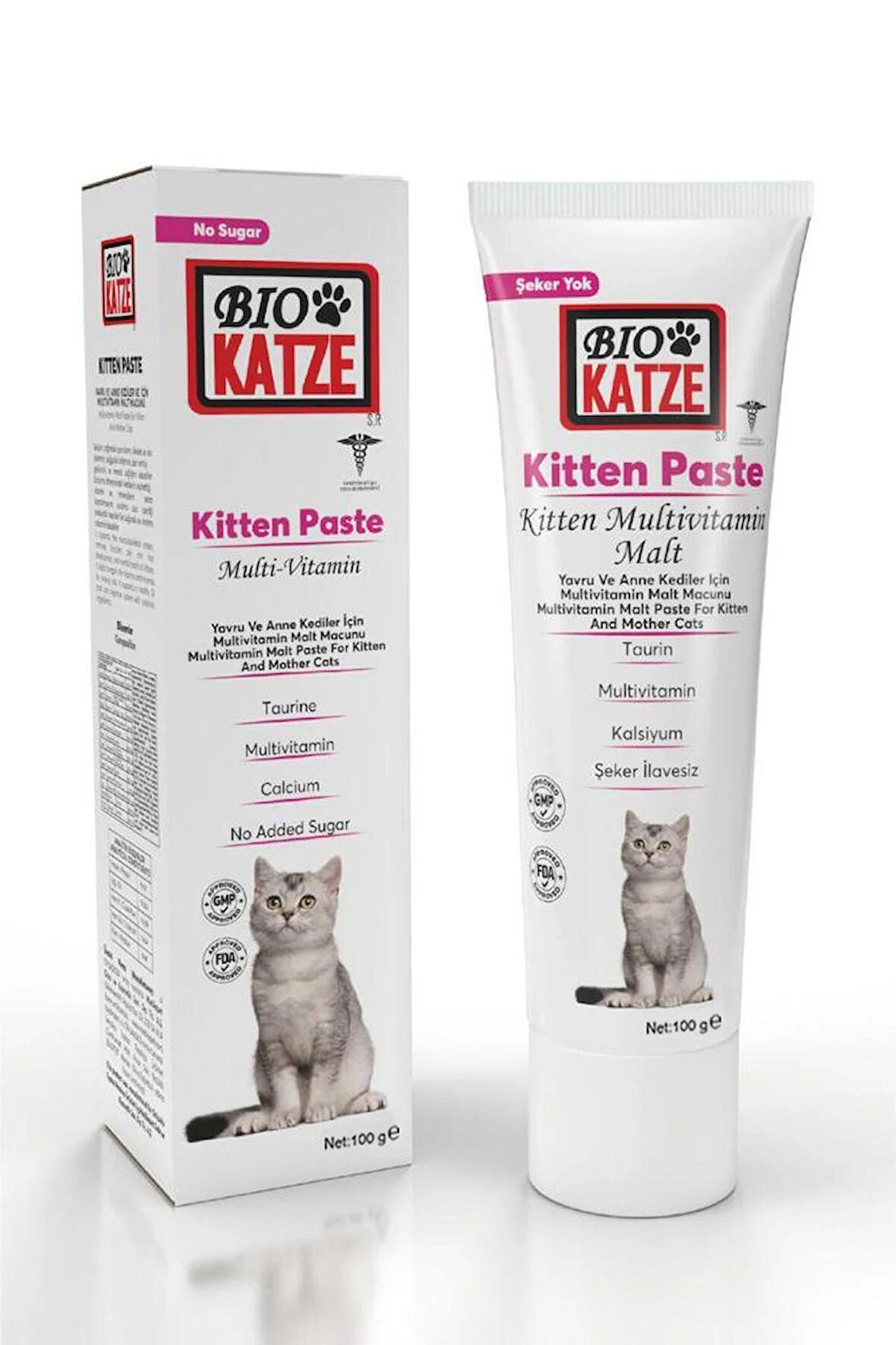 Biokatze Kitten Paste Yavru ve Anne Kediler Için Multivitamin Malt Macunu 100gr