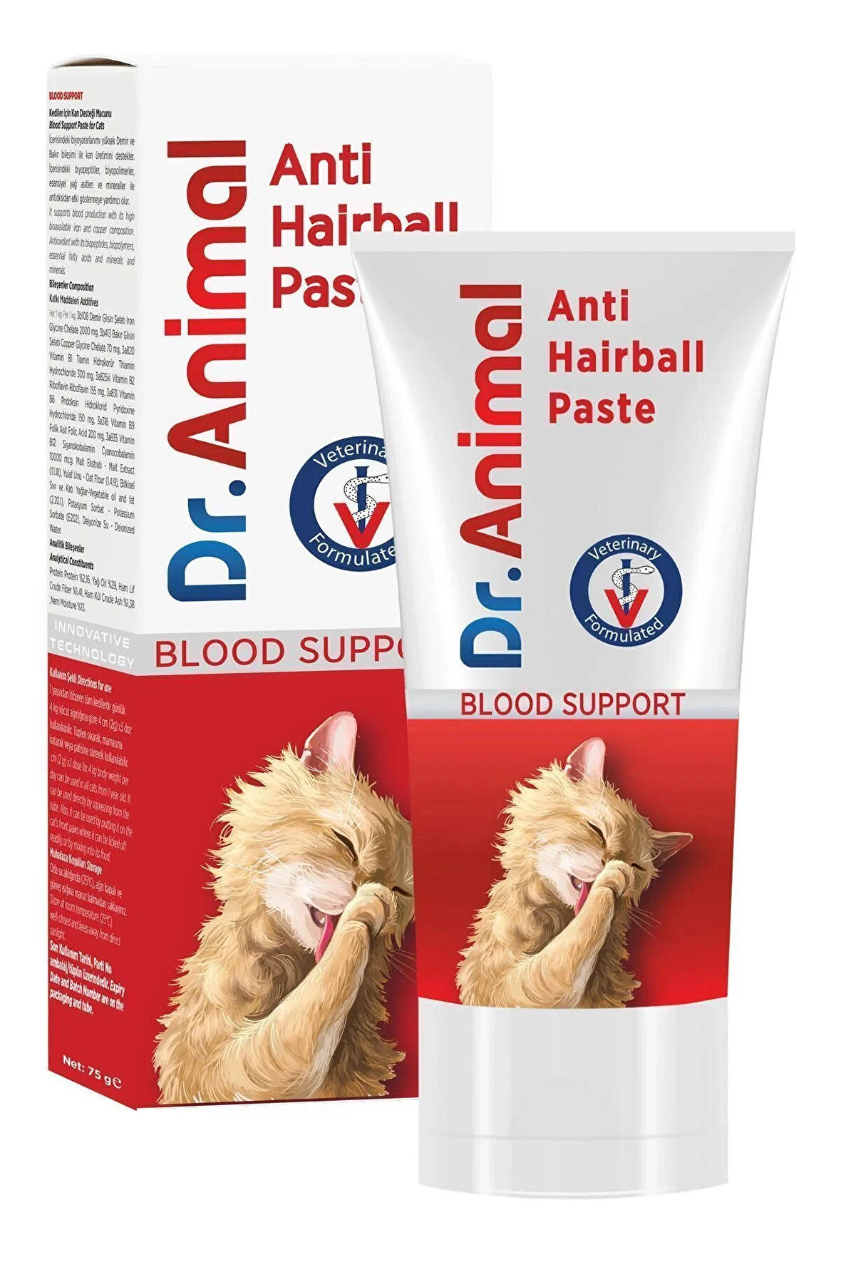 DR. ANİMAL ANTİ HAİRBALL BLOOD SUPPORT PASTE 75 GR