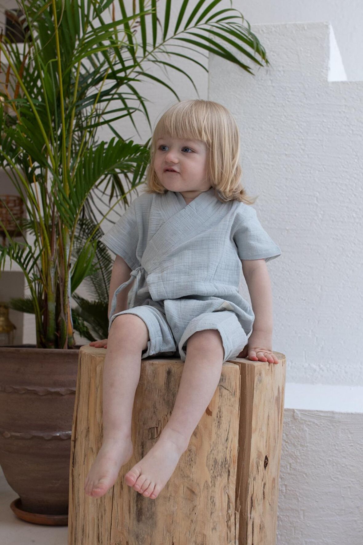 Uzun Kimono Tulum Sis Grisi