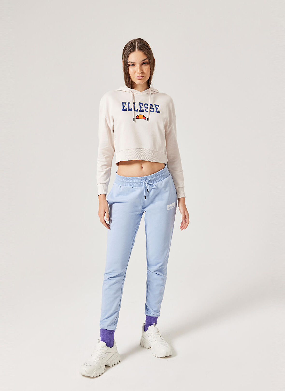 Ellesse Kırık Beyaz Kadın Kapüşonlu Sweatshirt F018-OF
