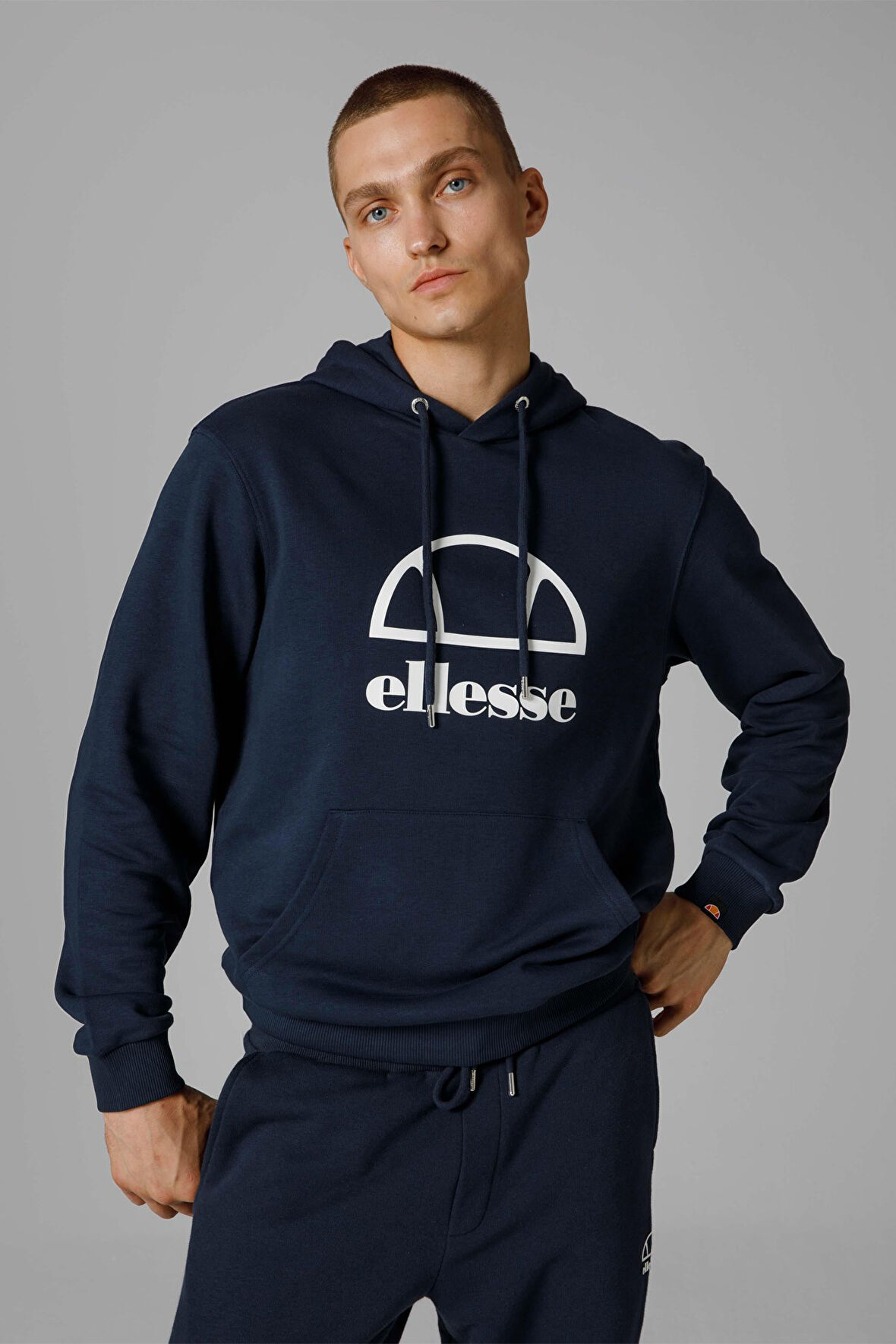 Ellesse Erkek Kapüşonlu Sweatshirt EM253-NV