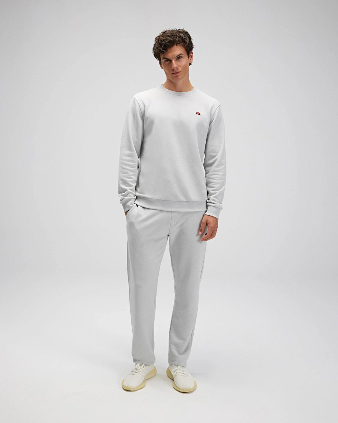 Ellesse EM579-GI Erkek Sıfır Yaka Gri Sweat