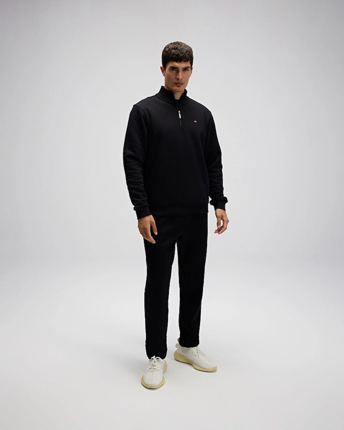 Ellesse EM580-BK Erkek Yarım Fermuarlı Siyah Sweat