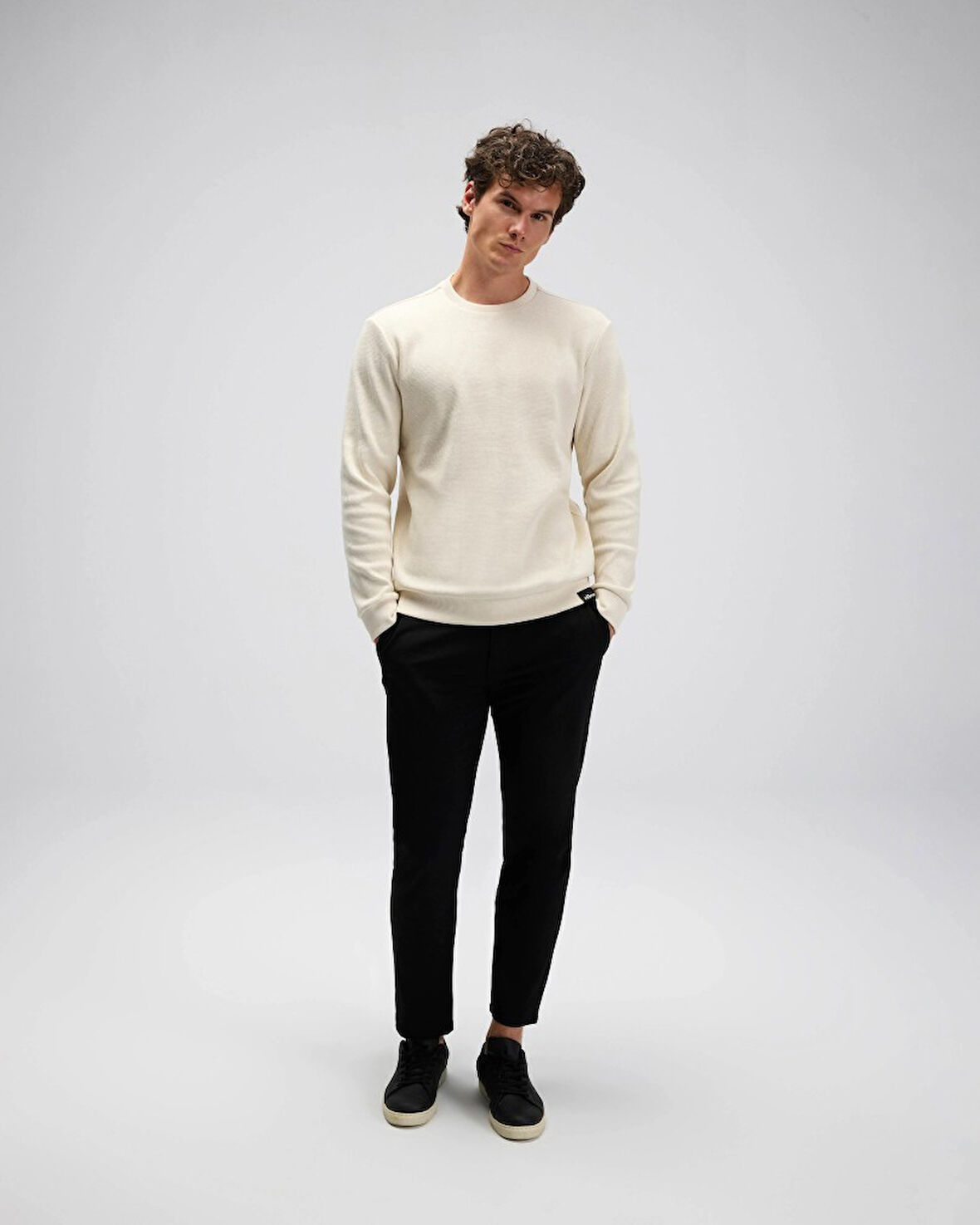 Ellesse EM615-BG Erkek Bej Pamuklu Kazak