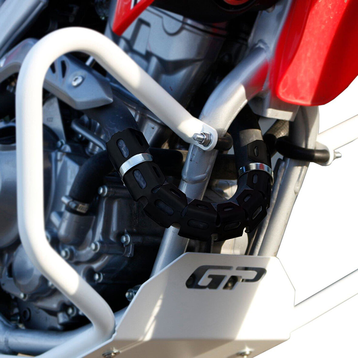 GP Kompozit Honda CRF250L 2013-2024 Uyumlu Alüminyum Egzoz Koruma Siyah