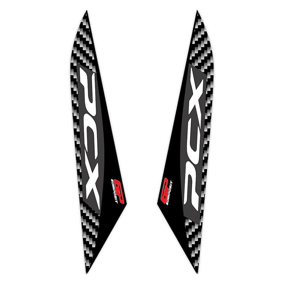 GP Kompozit Honda PCX 125 / 150 2018-2020 Uyumlu Ayak Yan Pad Siyah