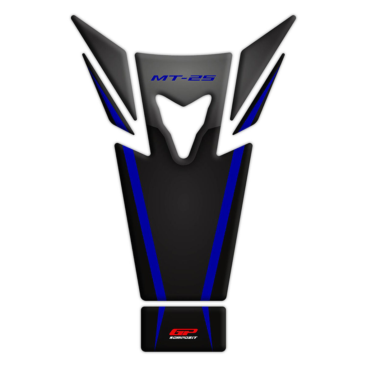GP Kompozit Yamaha MT-25 2015-2019 Uyumlu Tank Pad Seti Siyah-Lacivert