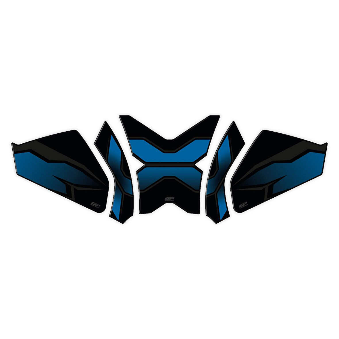 GP Kompozit CF Moto 250 CL-X 2022-2024 Uyumlu Tank Pad Seti Mavi