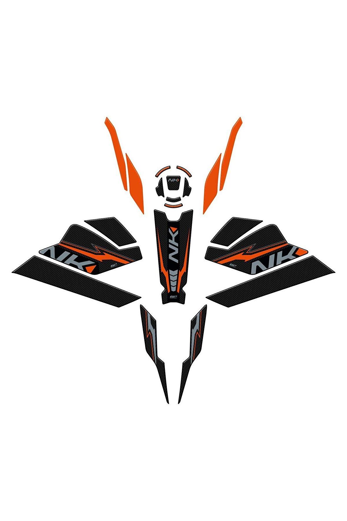 Cf Moto 250 Nk 2023 Uyumlu Full Pad Seti Turuncu