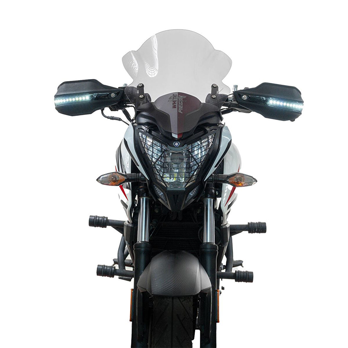 GP Kompozit KTM Duke 250 2024 Uyumlu Led Sinyalli Elcik Koruma Siyah