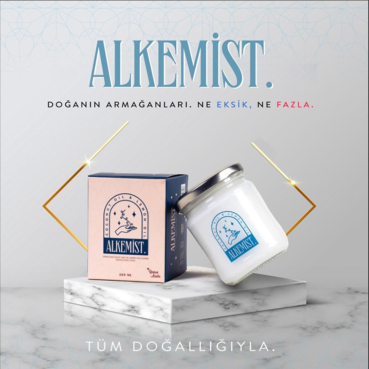 ALKEMİST By Reyhan Aliusta Hindistan Cevizi Yağı Ve Limon Kabuğu Uçucu Yağı Içeren Gıda Takviyesi