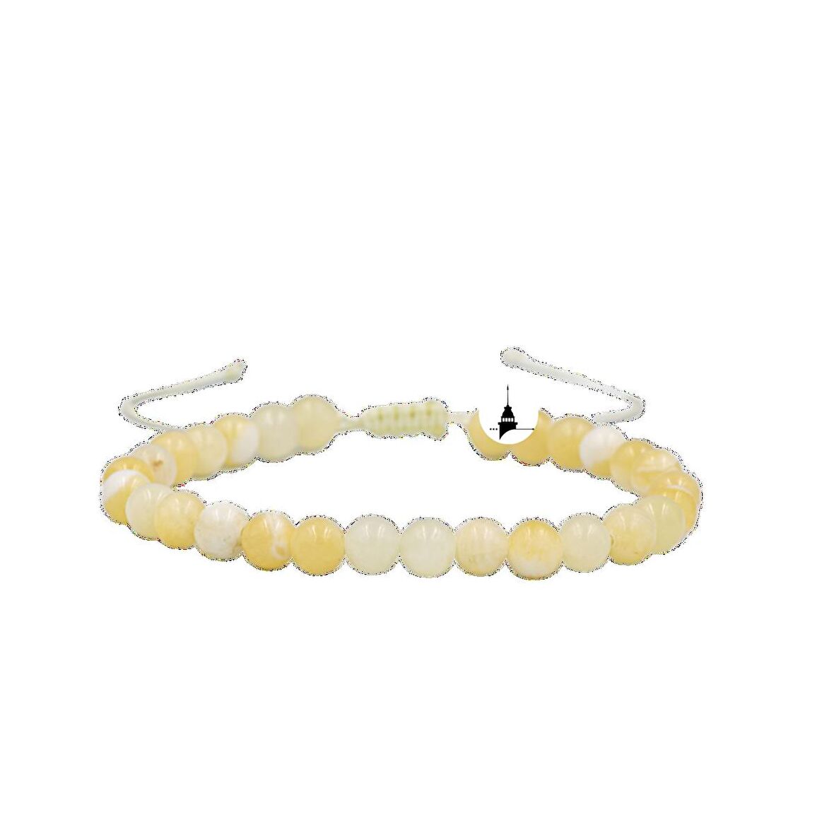 Aragonit 6mm Merdiven Kapama Doğal Taş Bileklik