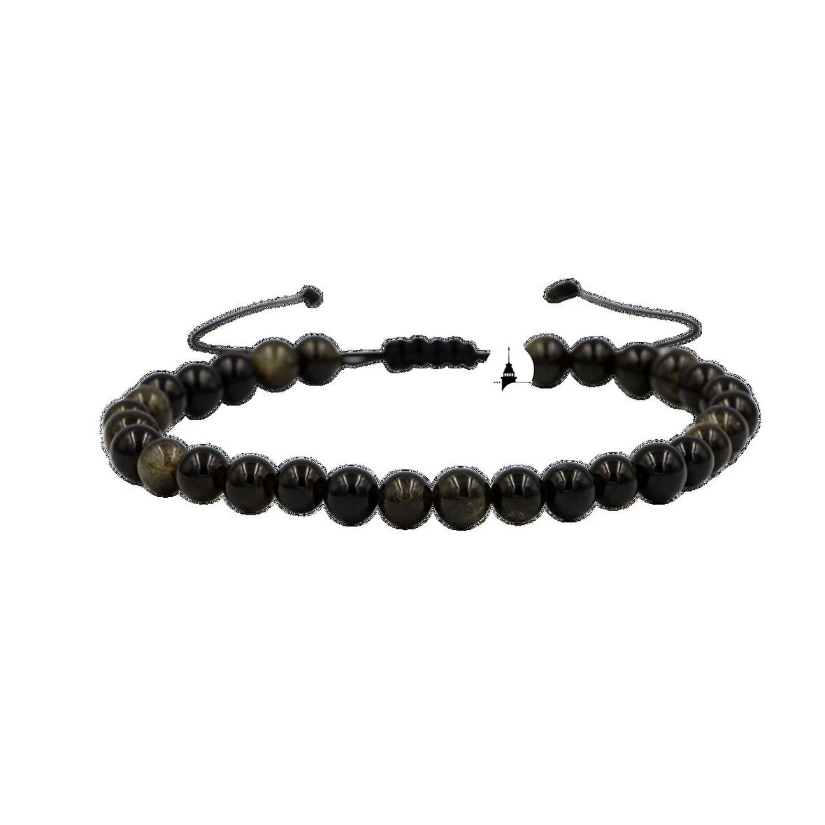 Golden Obsidyen 6mm Merdiven Kapama Doğal Taş Bileklik