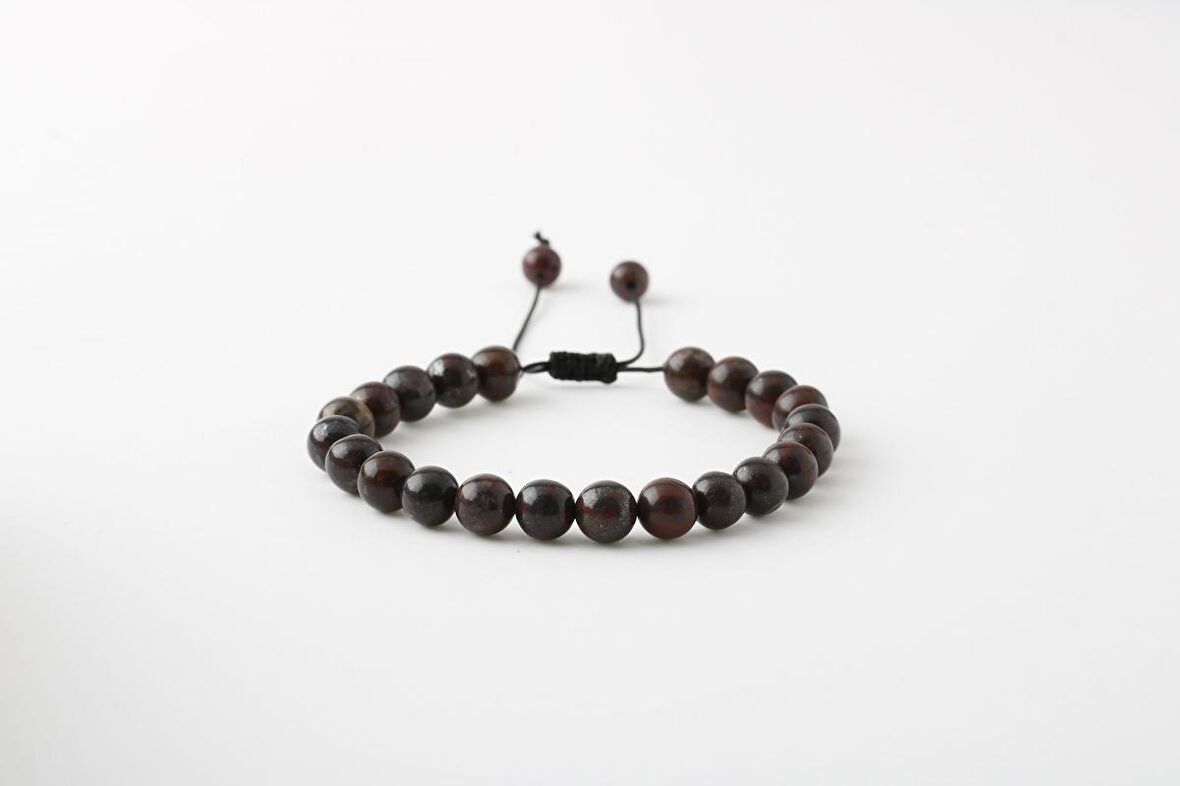 Dragon Jasper 8mm Merdiven Kapama Doğal Taş Bileklik