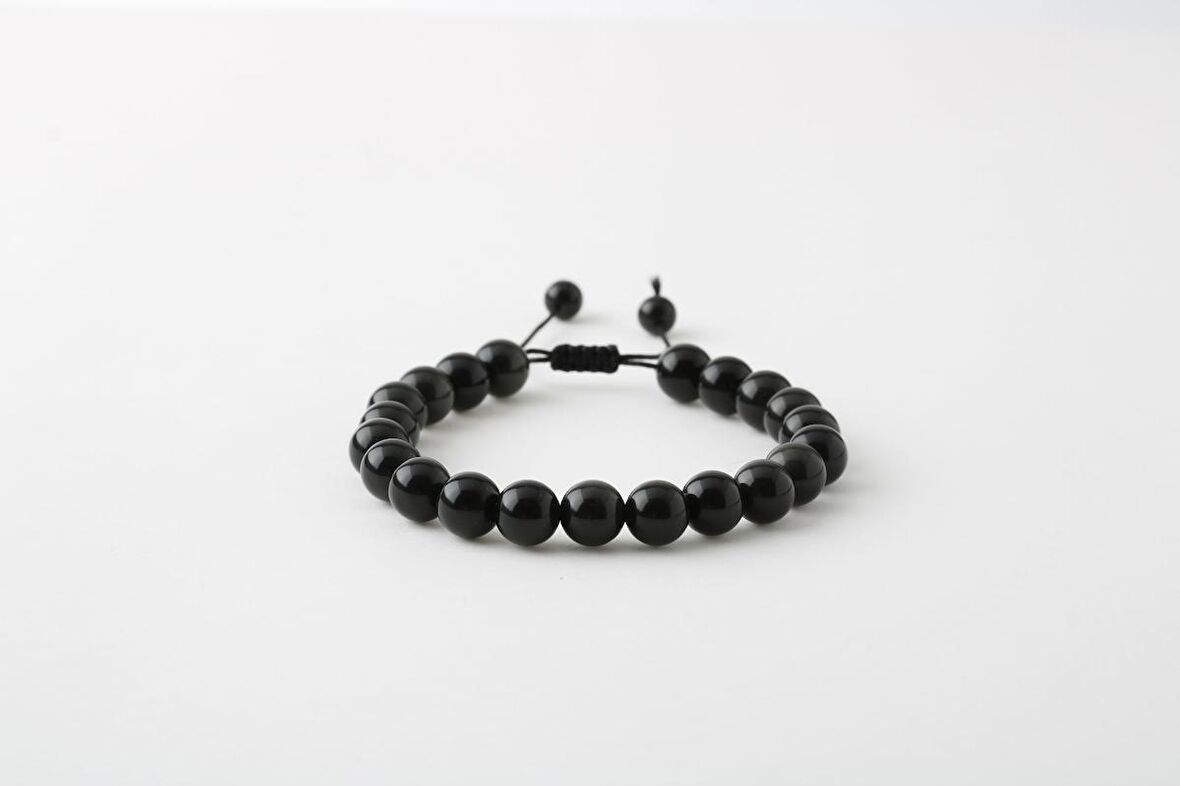 Rainbow Obsidyen 8mm Merdiven Kapama Doğal Taş Bileklik