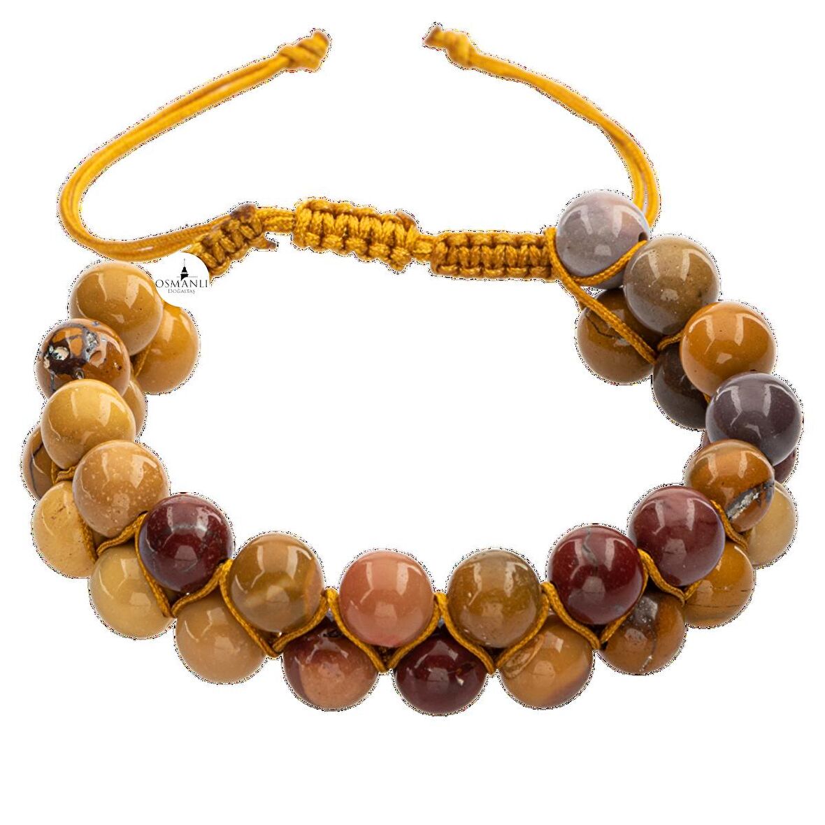 Jasper 8mm Çift Sıra Makrome Doğal Taş Bileklik