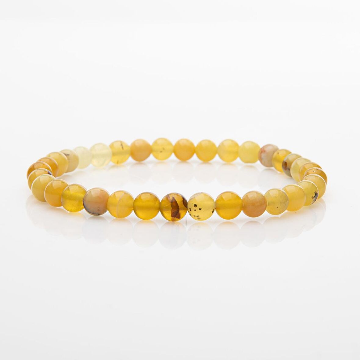 Opal Sarı 6mm Doğal Taş Bileklik